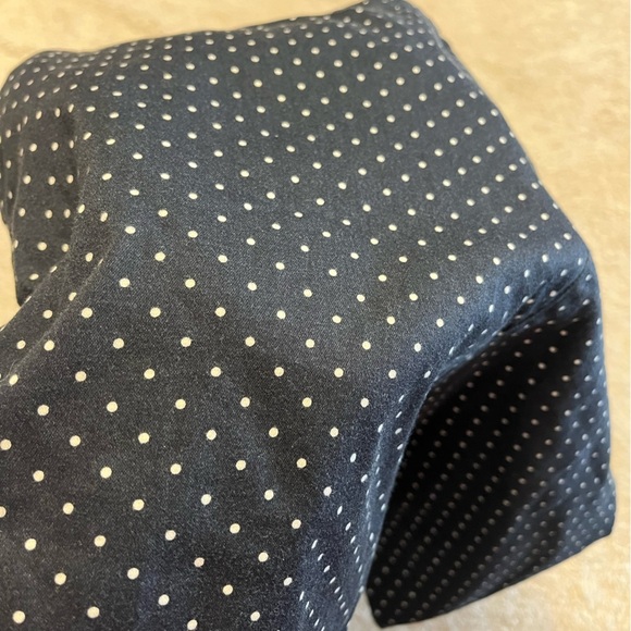 Chaps Navy and White Polka Dot Skirt - Picture 7 of 7